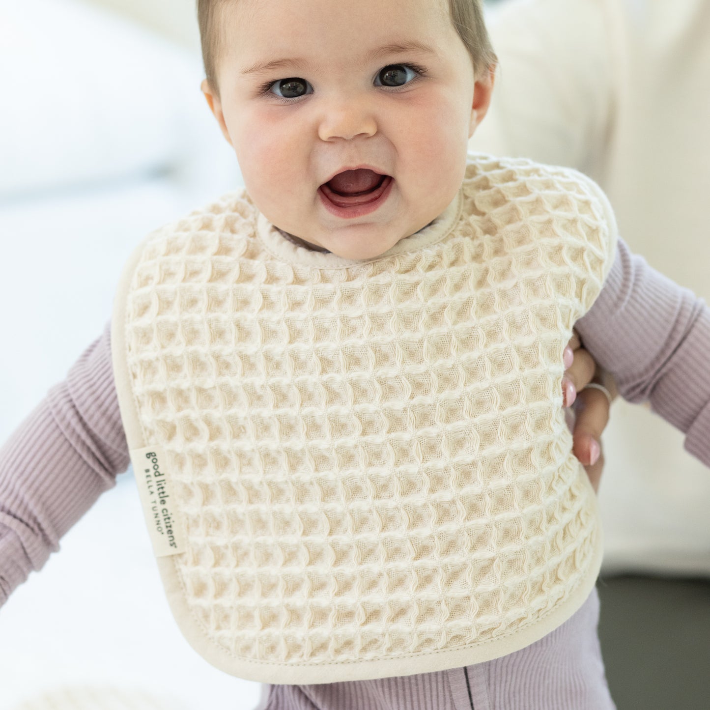 Reversible Bib + Burp Set Linen