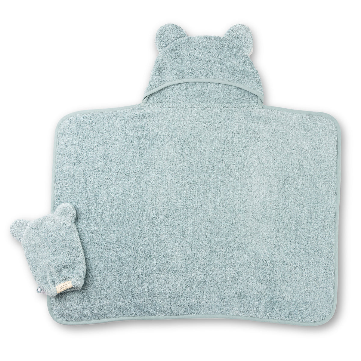 Hooded Towel + Wash Mitt Set Fog – Bella Tunno