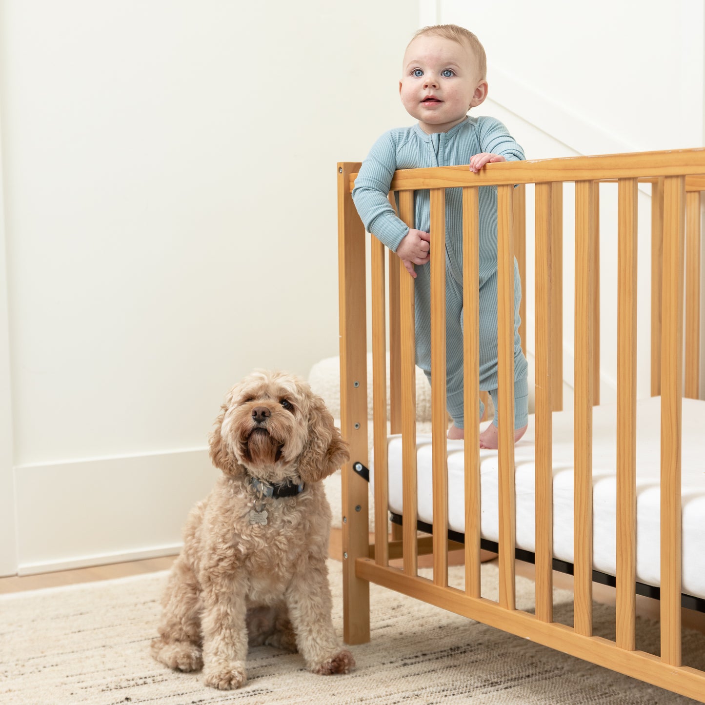 Rib Zip Fit & Beanie Set Fog