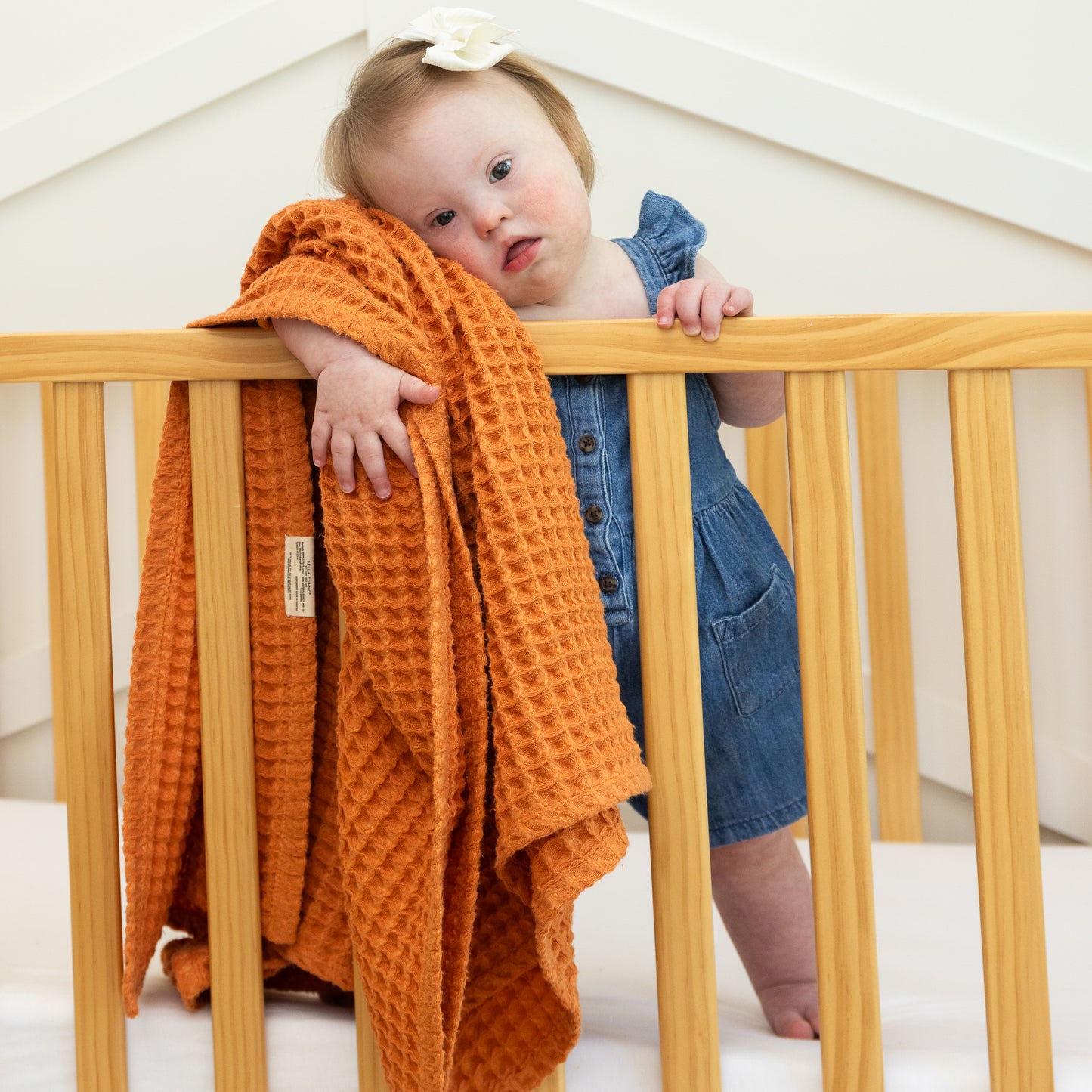 Waffle Baby Blanket Pumpkin