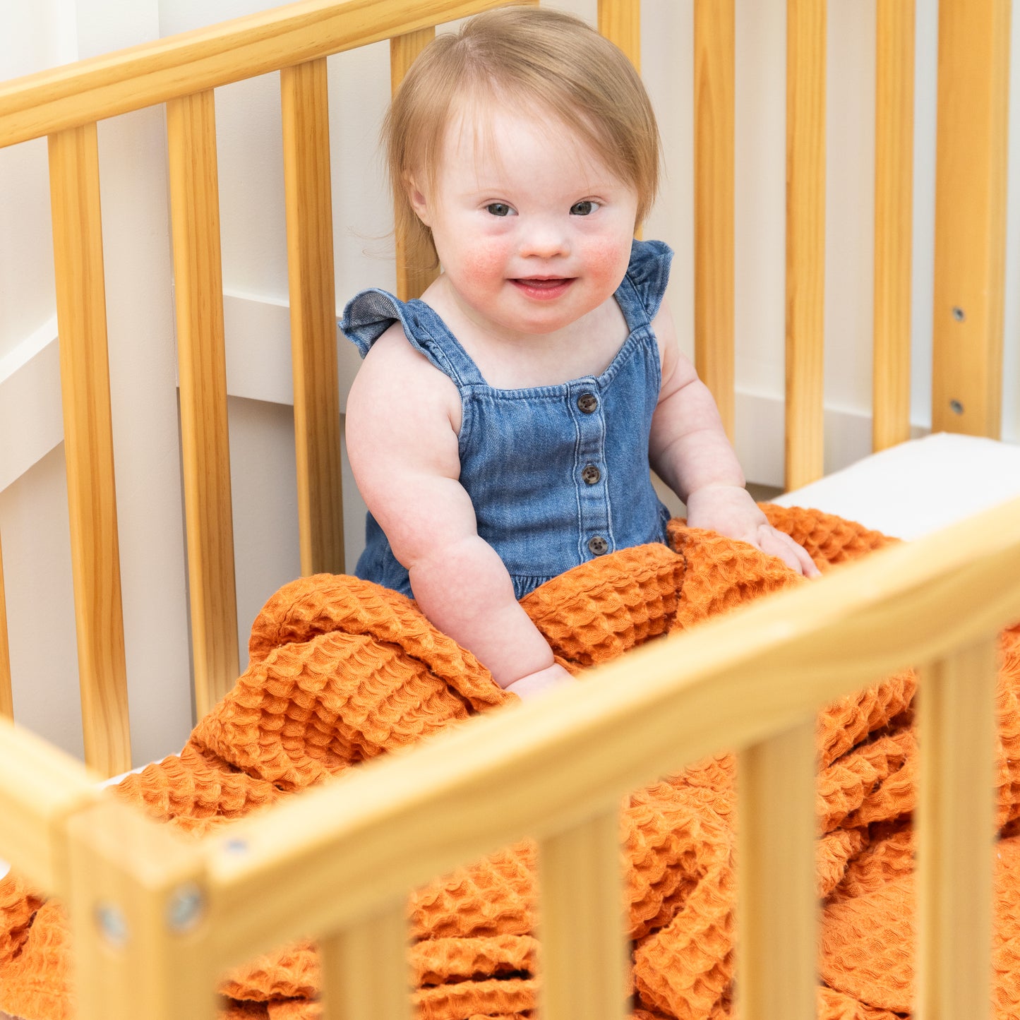 Waffle Baby Blanket Pumpkin