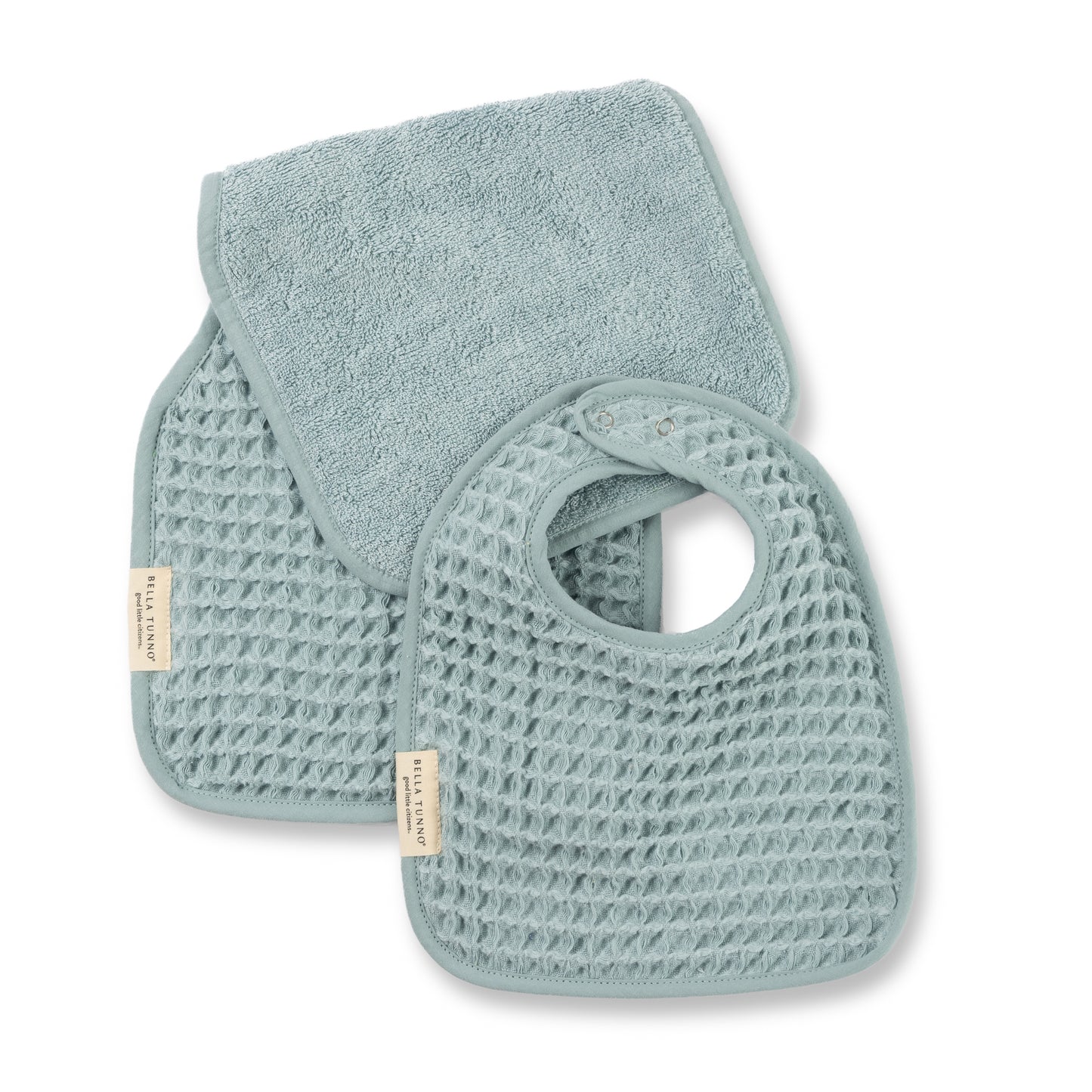 Reversible Bib + Burp Set Fog