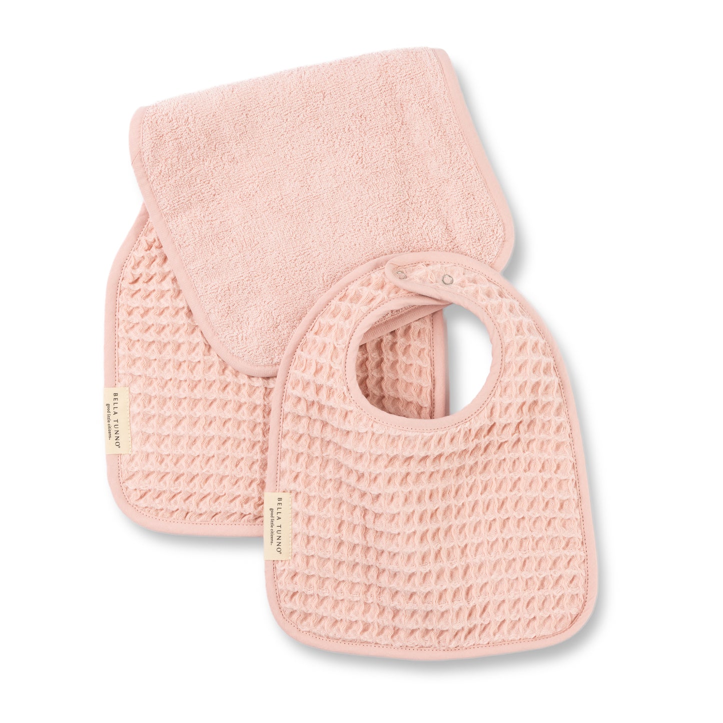 Reversible Bib + Burp Set Blush