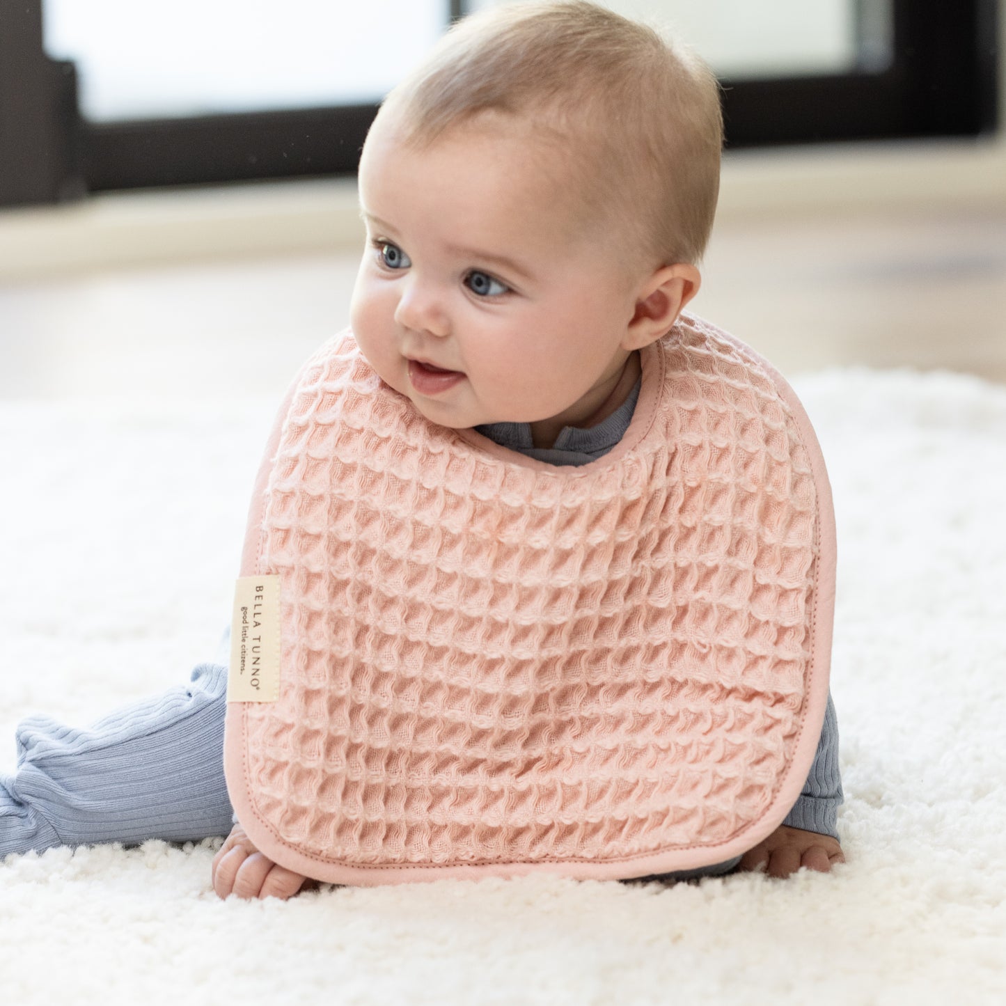 Reversible Bib + Burp Set Blush