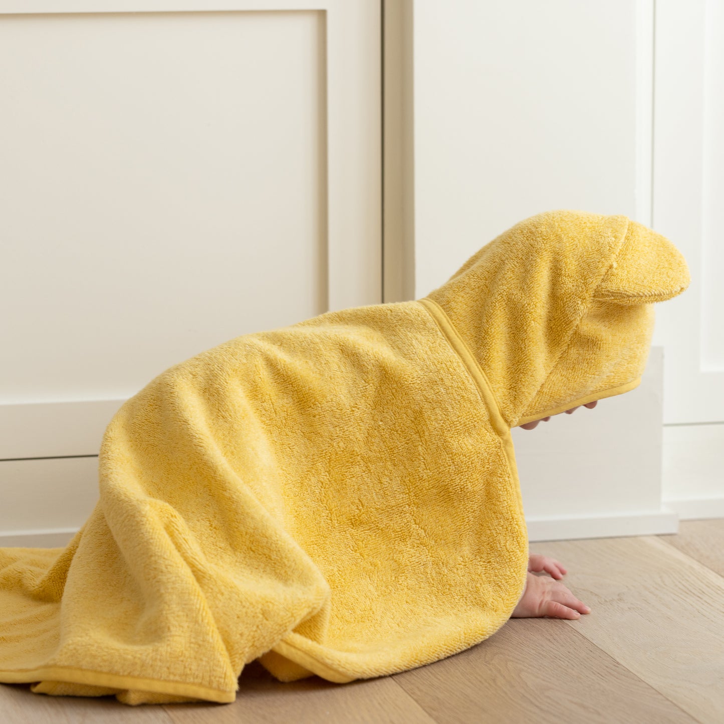 Hooded Towel + Wash Mitt Set Sunshine