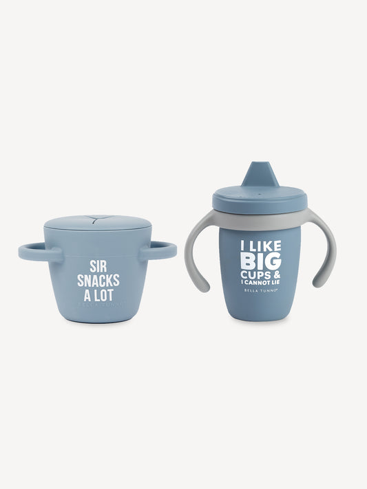 Boy Sip and Snack
