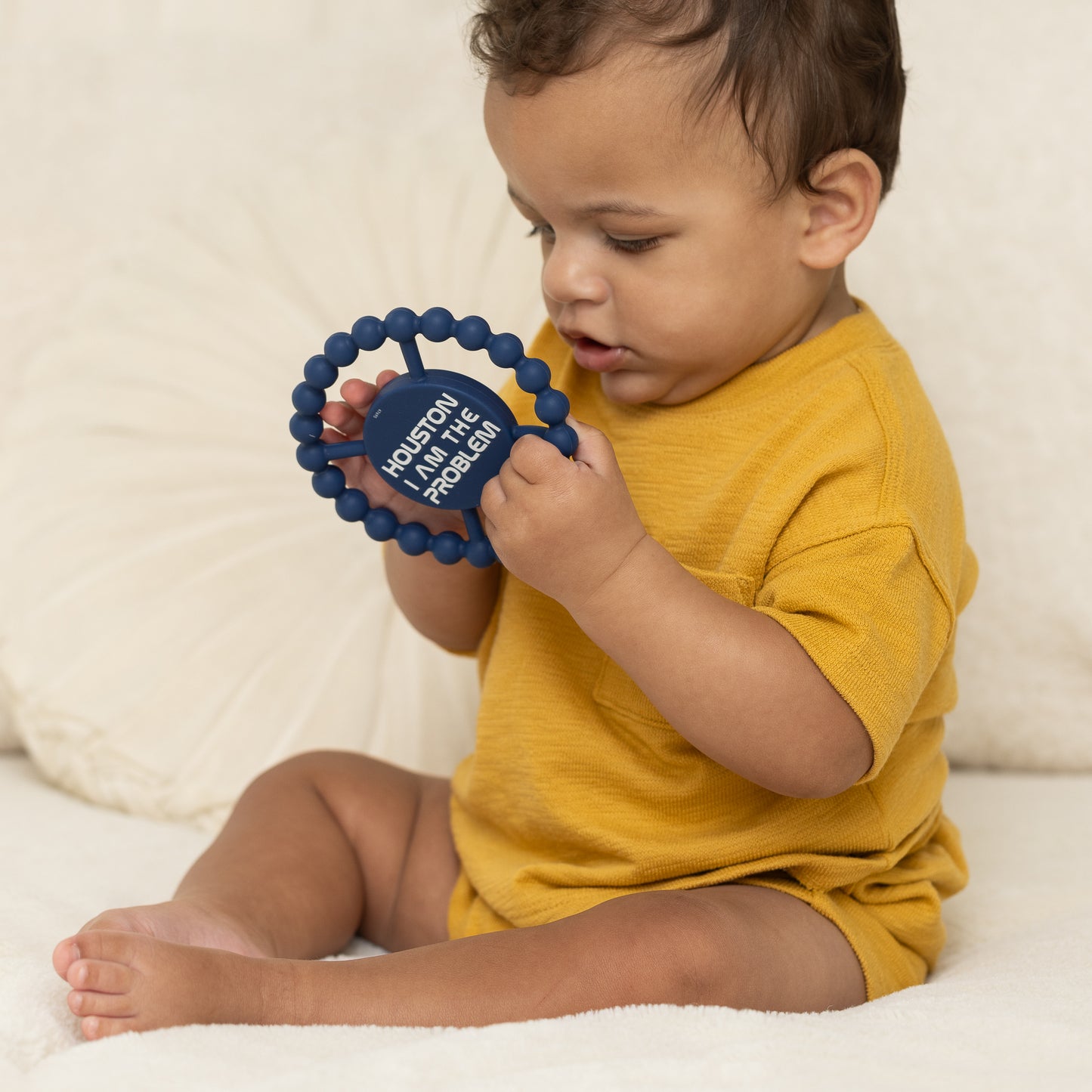 Houston I am the Problem Happy Teether