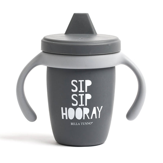 Grey sippy cup for baby or toddler